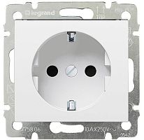 Розетка с заземлением без рамки Legrand Valena 1-м. белый картинка